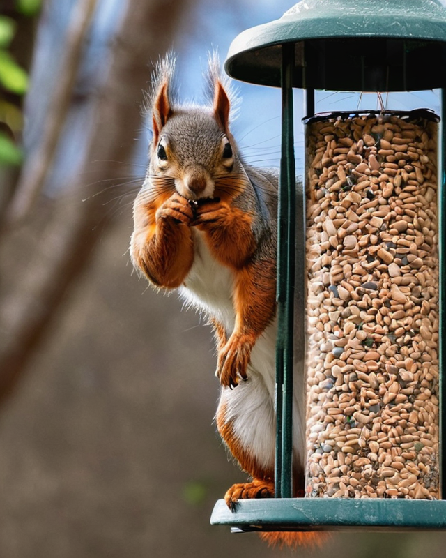 how to keep squirrels out of bird feeders