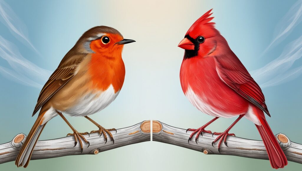 red robin bird vs cardinal